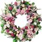 22 Inch Spring Summer Everyday Wreath for Front Door, Wild Flowers Lavender Tulips Daisy Pink Purple Wreath for Indoor Outdoor, Rustic Farmhouse Wedding Decoration Wreath